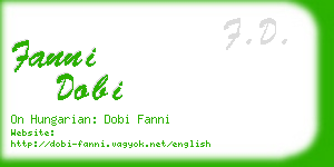 fanni dobi business card
